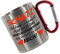 CreaLuxe Edelstahltasse mit Karabiner - Schatz- ich habe versucht für dich - 330ml, Tasse bedruckt, Kaffeetasse, Bürotasse, Metalltasse mit Name
