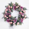 HAOSHICS Artificial Flower Hanging Wreath, Faux Garland Front Door Wreath,Artificial Wreath for Door Wedding, Party, Home, Wall, Window Decor (Purple Rose)