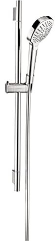 hansgrohe Croma Select E Wandstange Set 110 3-strahlig 24, 1.75 GPM 4 Modern Wallbar in Chrom, 04790000