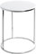 HAKU Möbel Beistelltisch Chrom, weiß, MDF, Metall - Maße: H 50 cm x Ø 40 cm, Style: Modern