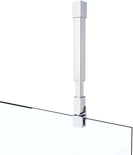 xiaoyige Barre stabilisatrice pour parois de douche, plafond, douche, cabine de douche, en acier inoxydable, rond, réglage 500-850 mm, épaisseur du verre 6-10 mm GS34