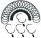 Vorhangringe mit Clips 2in/50mm Innendurchmesser Openable 24 Pack rostfreie Metallbügel Ring dekorative Drapery Vintage Schwarz TXZWJZ
