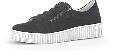Gabor Women Trainers, Ladies Low-Tops,Removable Insole,lace up Shoe,Platform Sole,Low Shoe,Street Shoe,Leisure,Blue (atlantik),38.5 EU / 5.5 UK