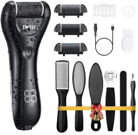 Electric Foot Callus Remover, Rechargeable Portable Electronic Foot File Pedicure Kit, Electric Callus Remover for Feet, Pedicure Tools, Foot Scrubber File, Professional Foot Care for Dead Skin