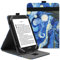 VOVIPO Coque de Protection Universel pour Kindle Paperwhite Kobo Liseuse 6 Pouces, étui Folio Compatible avec la liseuse Sony/Kobo/Tolino/Pocketbook/Kindle 6,avec Support Multi - Angles-StarrySky