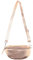 Zwillingsherz Sac banane avec fermeture éclair 100 % cuir véritable - Sac banane pour femme de qualité supérieure - Petit et élégant - Sac banane à bandoulière, Rose doré, Taille unique, Élégant