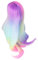Zerodis Kugelgelenk-Puppenperücke, 1: 3-Puppenperücke für Puppen mit Einem Kopfumfang von 21-24 cm, Handgefertigtes Zubehör (Regenbogen)