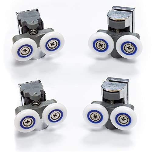 Nes Home 8 Shower Door Wheels 23mm 4 Top and Bottom Roller Runners Chrome