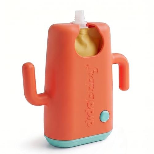 Support Gourde Compote Bébé Anti-Fuite – Porte Gourde 2 en 1 pour Poches & Jus, Poignées Ergonomiques, Aide Bébé à Manger Seul Sans Dégâts – Didobaby