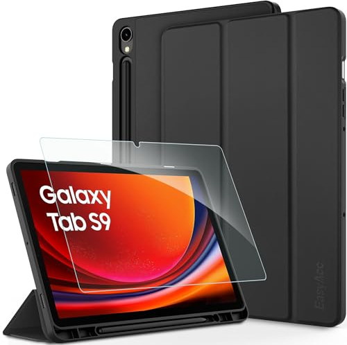 CACOE Case for Samsung Galaxy Tab S10 FE 2025/ S9 FE/ S9 11 inch 2023 Tablet, Ultra Slim Folding Hard Back Shell Stand Cover for SM-X520/ SM-X526/ SM-X526B/ SM-X710/ SM-X716B/ SM-X510/ SM-X516B, Black
