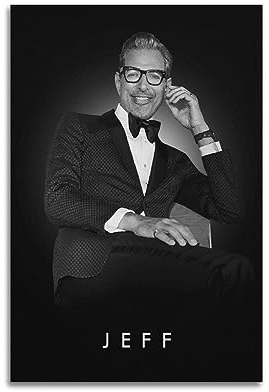 VZRSQZK Schauspieler Jeff Goldblum Poster, dekoratives Gemälde, Leinwand, Wandposter und Kunstdruck, modernes Familienschlafzimmer-Dekor-Poster, 20 x 30 cm