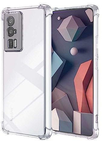 OcioDual Coque en TPU pour poco f5 Pro, étui Transparent avec Coins Renforcés et Protection pour la Caméra Arrière, Gel de Silicone Flexible, Housse Antichoc, Anti-Chute