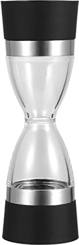 Molinillo de pimienta Molinillo de sal o pimienta - Manual 2 en 1 Molinillo de pimienta de cocina Forma de reloj de arena Molino de pimienta de sal doble Molinillo de especias Pimentero Molinillo de
