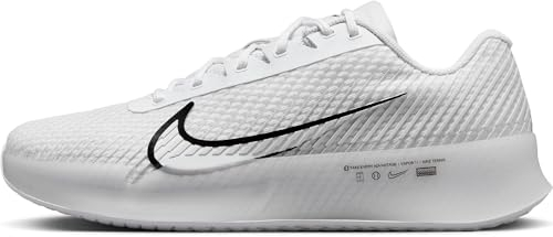 Nike Herren M Zoom Vapor 11 Hc Tennisschuh, Weiß Schwarz White Black Summit White, 43 EU