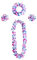 duoyif Colliers de Fleurs Hawaïennes Hula Luau Collier Bracelet Bandeau Hawaïen Colliers Fleurs Hawaïen pour Carnaval Fêtes sur la Plage Hawaïenne Pom-Pom Anniversaires (M Bleu Rose)