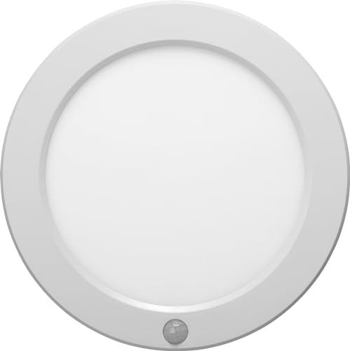 ChiliTec Deckenleuchte mit Bewegungsmelder LED Panel Ø 23cm 18 Watt variabel Lochausschnitt 50-145mm Aufbau & Einbau Montage einstellbare Lichtfarbe Warmweiß 3000k Neutralweiß 4000k Weiß 6000k