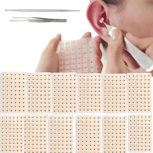 Akupunktur Ohrsamen,720 Stück Ohrmassage Aufkleber,Einweg-Ohrsamen,Akupunkturstift,Meridianstift Akupressur Stab,Akupressurstift Massage Stift,Multi-Konditionsmassage,Akupressur-Set