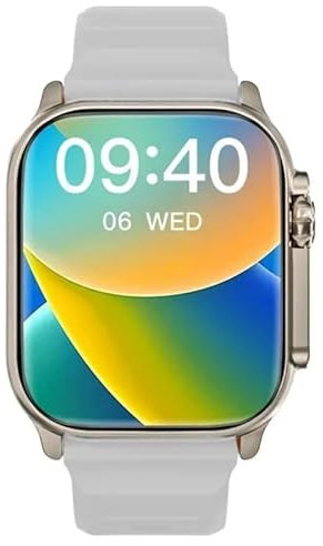 Reloj inteligente original Hello Watch 3 Plus para hombre, AMOLED NFC, brújula, reloj inteligente siempre en pantalla, 4 GB ROM, música local para Android IOS (blanco)