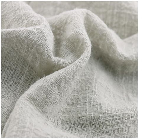 Leinenstoff Meterware Naturell 100% Leinen Sommer dünner weich leinentuch vorgewaschenes Patchwork stoff leinen einfarbig Baumwolle-Leinen Stoffe für Nähen Stickereien Kleidung Breite:130cm