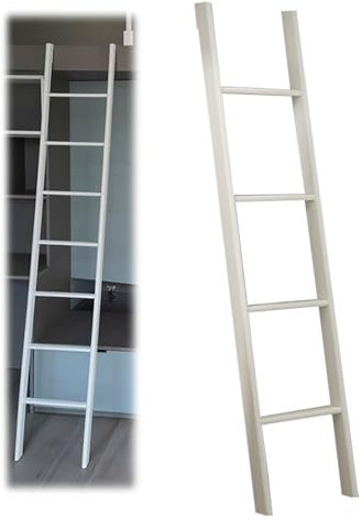 Bodentreppe Metall-Hochbett Leiter Zur Wandmontage, Industrielle Etagenbett Leiter Aus Eisenrohr für Den Innen- und Außenbereich Platzsparende Aufstiegsleitern(Size:1.4m/55in)