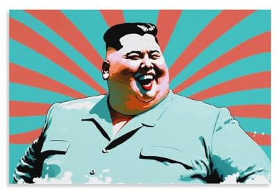 Kim Jong Un Poster, minimalistischer Stil, Leinwandkunst, Poster und Wandkunst, Bilddruck, moderne Familiendekoration, Poster, 61 x 91,4 cm