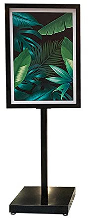 Outdoor Präsentationsständer A1 65x90cm Plakatständer Rectangular Werbetafel Werbeträger Plakat Kundenstopper Mit 4 Universal-Räder (Schwarz)