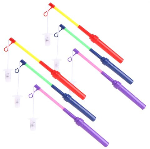 com-four® 6X LED- Laternenstab - batteriebetriebener Leuchtstab für Laternen-Umzüge, Halloween und St. Martin - elektrische Laternenhalterung mit LED-Licht [Auswahl variiert] (6 Stück - 30cm)
