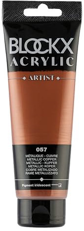 Blockx 61057BXC Acrylique Fine Semi-opaque et Satiné - Métallique - Cuivre Pigment iridescent - 250ml
