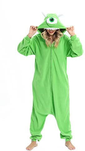 LABULA Onesie Tier Erwachsene Unisex Tieroutfit Cosplay Pyjamas Karneval kostüm,Mike,XL