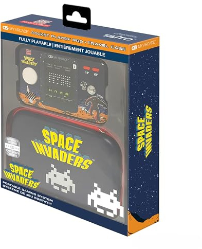 My Arcade DGUNL-7150 Space Invaders Pocket Player Pro - Sistema de Juego portátil con Estuche de Transporte