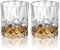 Mlysnd Whiskey Glass, Whiskey Glasses Set of 2, Made of Crystal Glass, Comfortable to Hold, Beautiful and Safe, Suitable for Scotch Whiskey, Cocktails, Vodka Glasses (330ml)