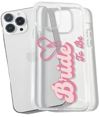 Bride To Be Pink Bridal Wife Aesthetic TPU Custom Clear Compatible With iPhone 7 7S 8 SE 2020 X XR XS 11 12 13 14 15 16 16E 17 Air Pro Max Plus Mini Case Design Personalised Name Cover Silicone