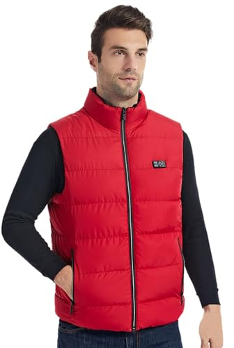 Générique Doudoune sans Manches Homme Chauffante,Veste Chauffante avec 15 Zones Veste Hiver Chaud éLectrique avec Batterie USB Gilet Zippé à Double ContrôLe Doudoune pour Moto PêChe Chasse Camping