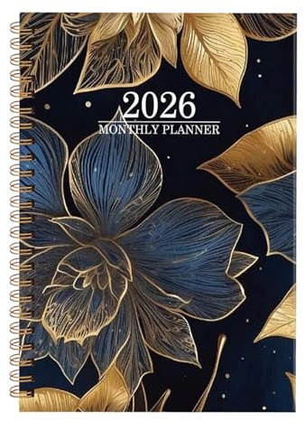 Monatsplaner 2026, Großblöcke, -Design mit datierten Seiten, Wochen- und Monatsplaner für Schule, Lehrer, Schüler, Büro, Arbeit, Familie, Studium