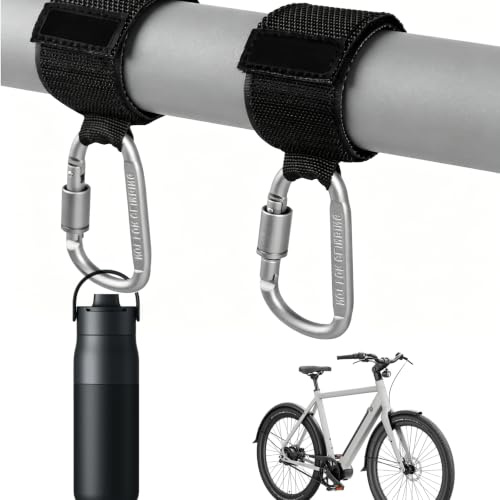 LEOUEANR 2-Piece E Scooter Carabiner Hooks, Heavy-Duty Aluminum Alloy, Quick-Attach Design, for Helmet & Bag Storage, Essential Scooter Accessories for Riders