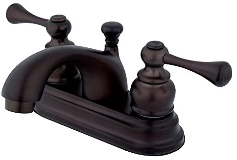Kingston Brass KB3605BL Vintage 4-Inch Centerset Lavatory Faucet, Oil Rubbed Bronze