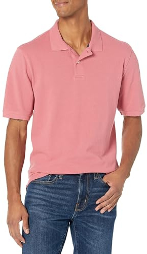Amazon Essentials Men's Regular-Fit Short-Sleeve Cotton Piqué Polo Shirt (Available in Big and Tall)