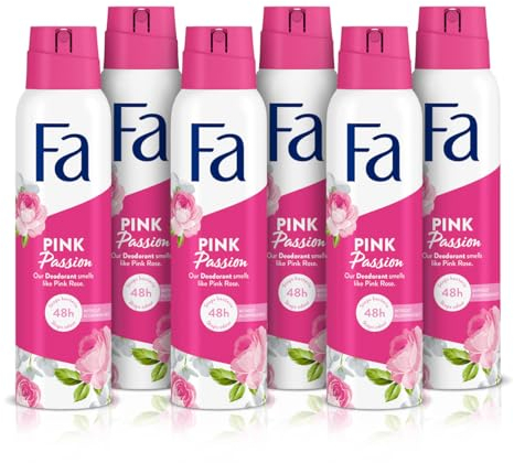 Fa Deospray Pink Passion, 200 ml (6 Stück), insgesamt 1200 ml