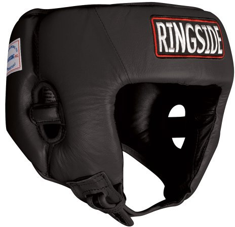 Ringside Unisex – Erwachsene Wettkampf Boxen Muay Thai MMA Sparring Kopfschutz Kopfbedeckung ohne Wangen, Schwarz, Large