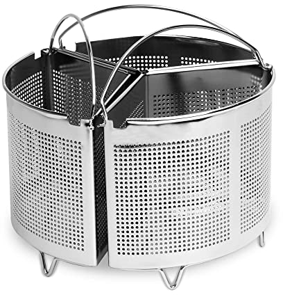 Saucepan Dividers with Handles - Set of 3 | Storage Saving Kitchen Cookware | Stainless Steel Baskets | Healthy Cooking | Small Pots & Pans Sets | Cooking Baskets for Vegetables | M&W