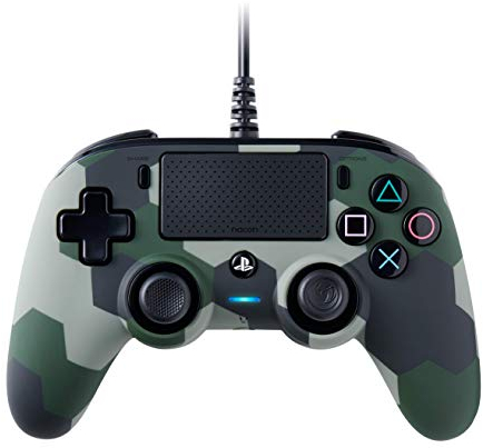 BigBen Interactive Nacon Compact Controller Camogreen con Cavo - Licenza Ufficiale Sony PlayStation - PlayStation 4, Mimetico Verde Camouflage