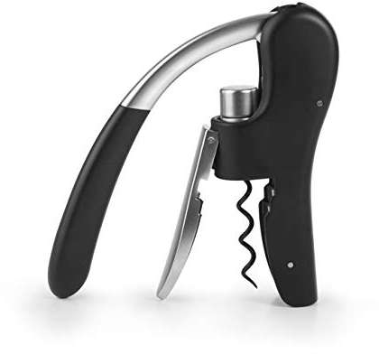 IBILI - 695003 TIRE-BOUCHON À LEVIER VERTICAL LUXE, acier inoxydable, gris