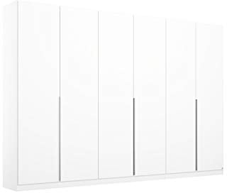 Rauch Möbel Alabama Schrank Kleiderschrank Drehtürenschrank Weiß 6-türig inklusive Zubehörpaket Basic 3 Kleiderstangen, 3 Einlegeböden BxHxT 271x210x54 cm