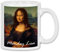 wowshirt Tasse Morning Lisa Mona Lisa Kater Büro Job Arbeit Mitarbeiter Montag Kollege, Farbe:White - White