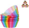 100 Stück Muffin Backformen Cupcake Wrapper Regenbogen Papier Fällen Liners Muffinförmchen für Dessert Backen Geburtstag Hochzeit Party