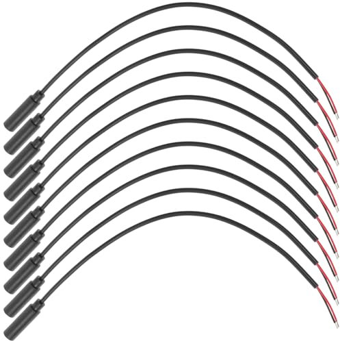 Hemobllo Boombox Speaker 10pcs 3.5mm Audio Cable Open End Female Plug to Bare Wire Jack Connector Audio Cable for Headphone Microphone Speaker Black Stereo Cable