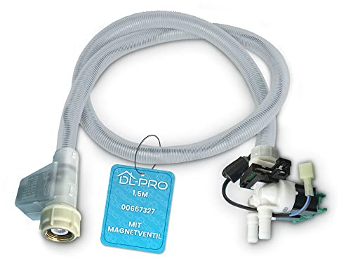 DL-pro Zulaufschlauch 1,5m für Bosch Siemens 667327 00667327 Aquastop Schlauch Waschmaschinenschlauch Sicherheitszulaufschlauch für Waschmaschine