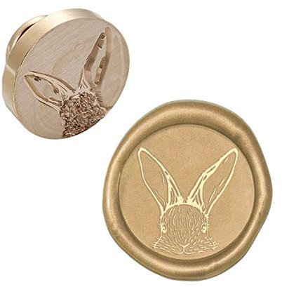 CRASPIRE Wax Seal Stamp Head Kaninchen Abnehmbare Versiegelung Messing Stamp Head Für Kreative Geschenkumschläge Einladungskarten Weinflaschendekoration