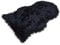 matches21 Flauschig weiches Kunstfell Dekofell hochwertiges Schaffell-Imitat gemütlicher Fellteppich Teppich langflorig Fellimitat 90x60 Farbe schwarz