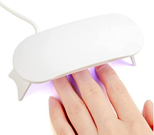 Mini Nail Lamp, Portable 6W Nail Dryer, LED UV Light Nail Dryers For Gel And Regular Polish For Feet And Hands USB Charge, White